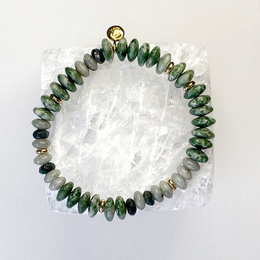 Green Peridot, Green Agate and Jade