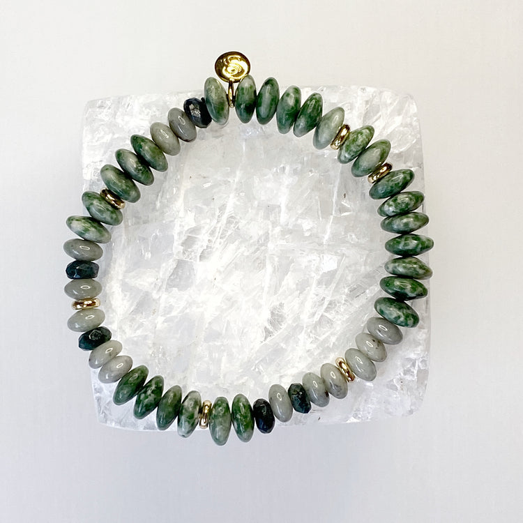 Green Peridot, Green Agate and Jade