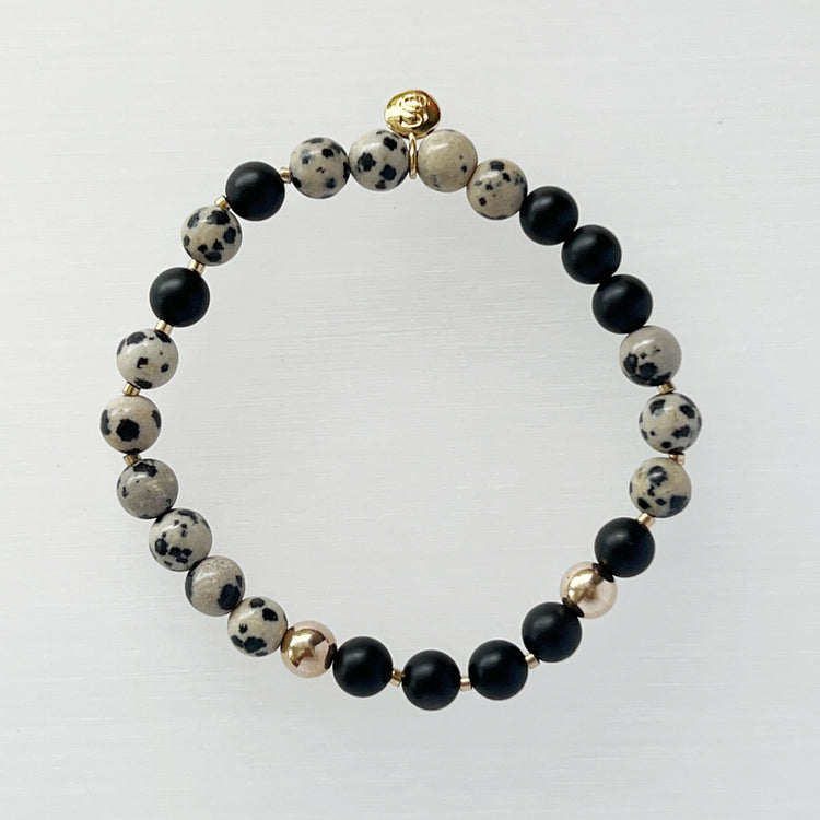 Dalmatian Jasper and Black Agate