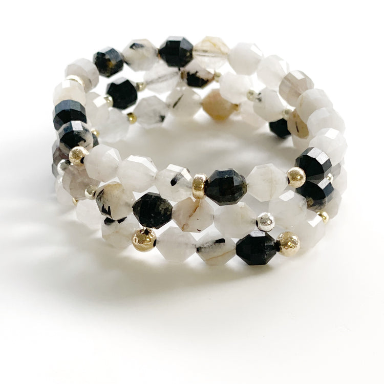 Quartz rutile noir