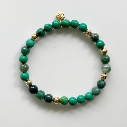 Turquoise and Moss Agate
