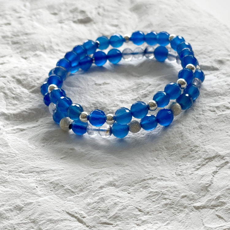 Blue Agate and Phantom Quartz