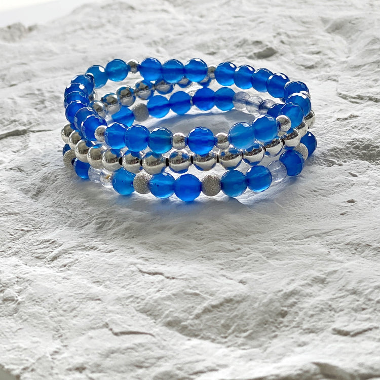Blue Agate and Phantom Quartz