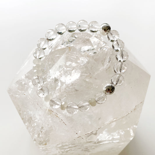 Clear Quartz and Moonstone
