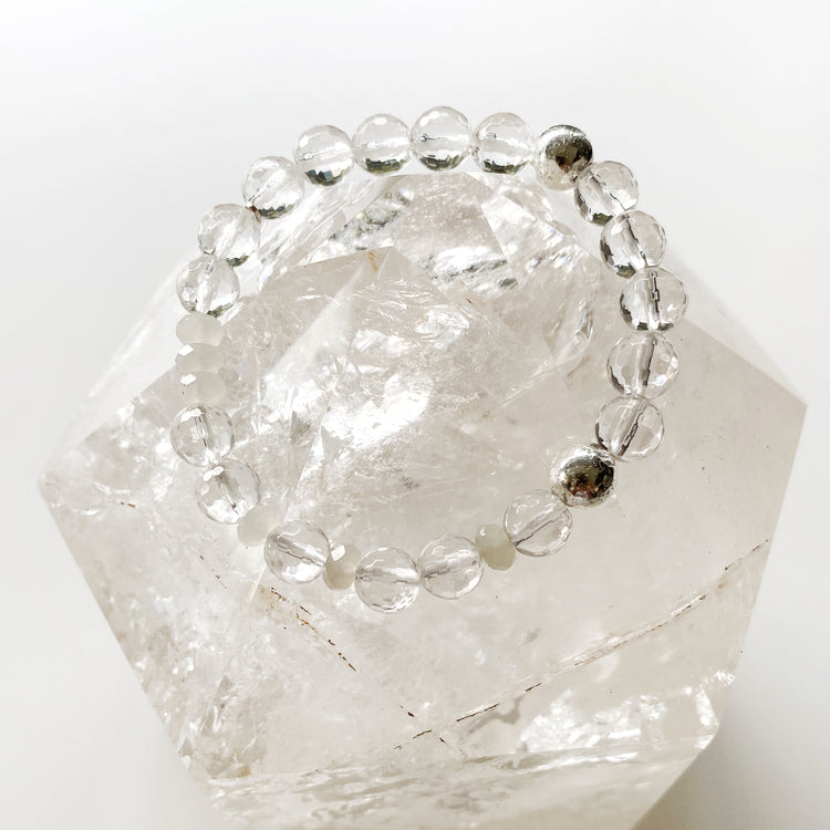Clear Quartz and Moonstone