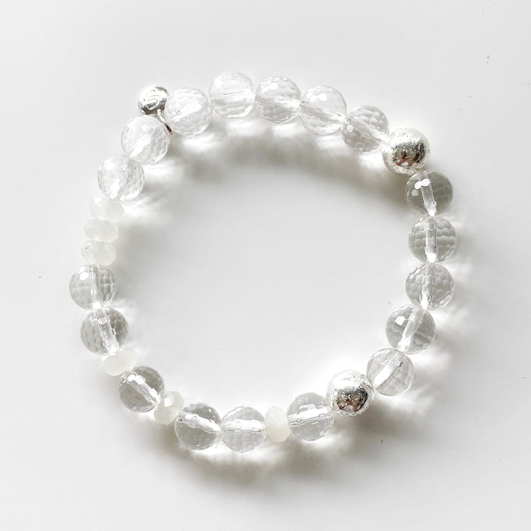 Clear Quartz and Moonstone