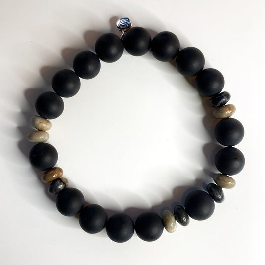 Black Agate and Picasso Jasper