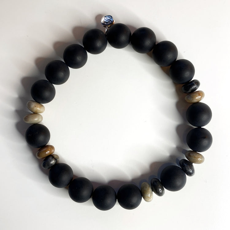 Agate noire et jaspe Picasso