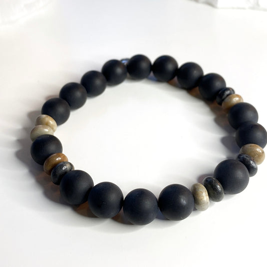 Black Agate and Picasso Jasper