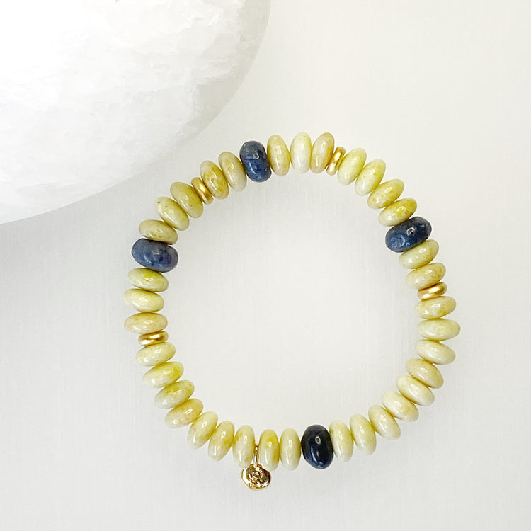 Peridot and Blue Bamboo Coral