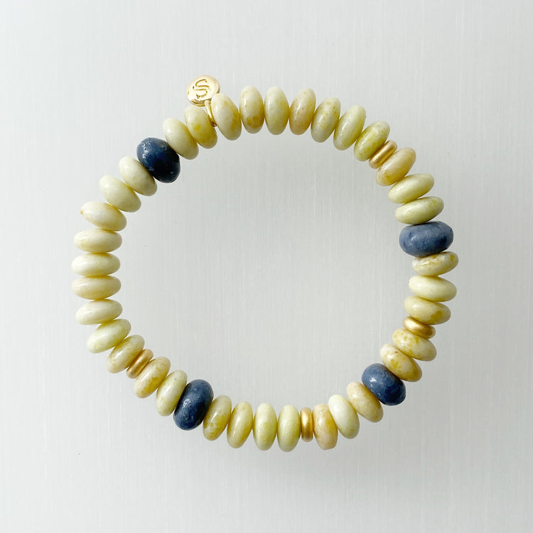 Peridot and Blue Bamboo Coral