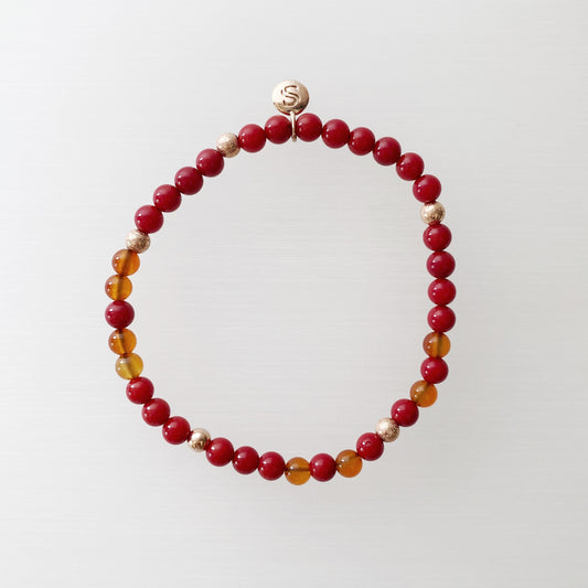 Bamboo Coral and Carnelian
