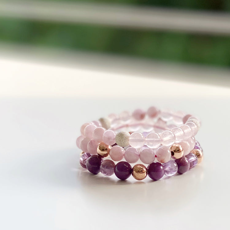 Kunzite and Rose Quartz