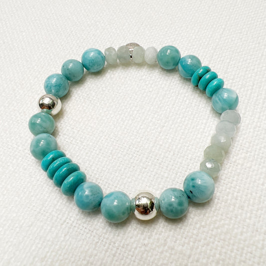 Larima, Morganite and Turquoise