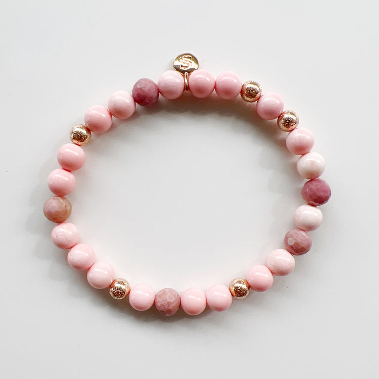 Corail rose, rhodonite