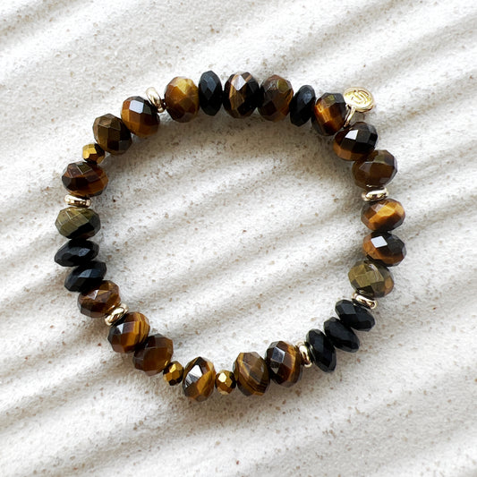 Tiger Eye, Black Agate and Hematite
