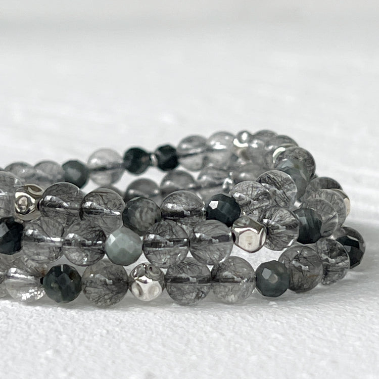 Quartz rutile noir, œil d'aigle