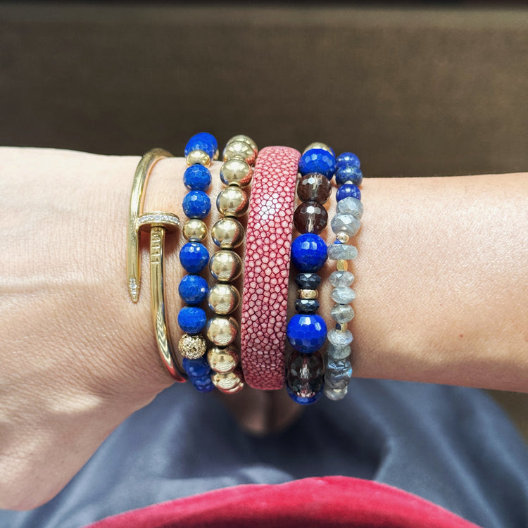 14k Gold Filled Beads Bracelet 8mm