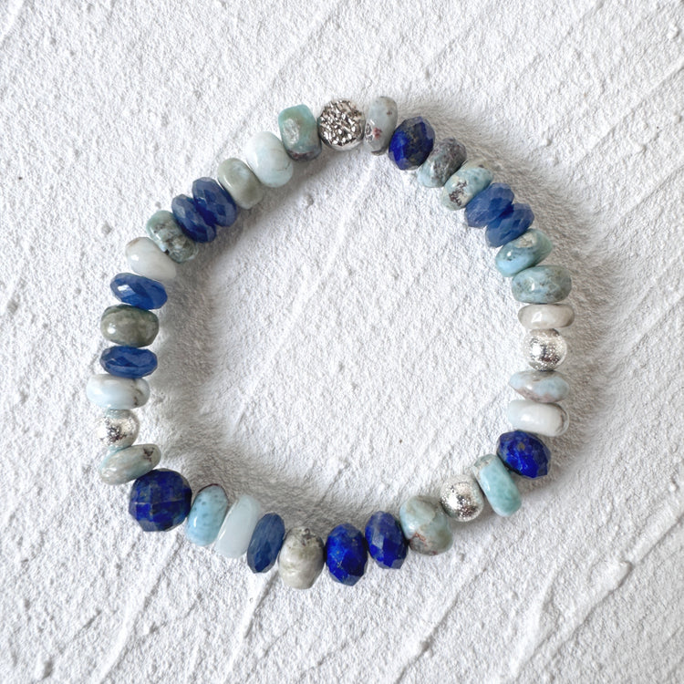 Opal, Kyanite and Sterling Silver Bravelet (Copy)
