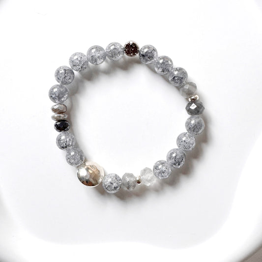 Crackle Quartz, Labradorite and Agate