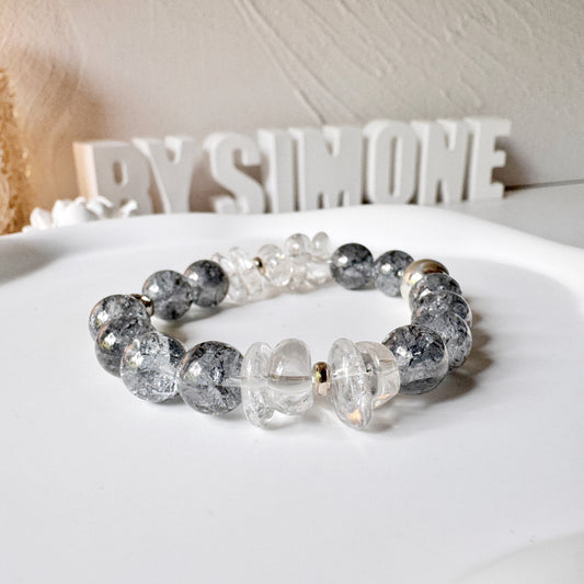 Crackle and Clear Quartz