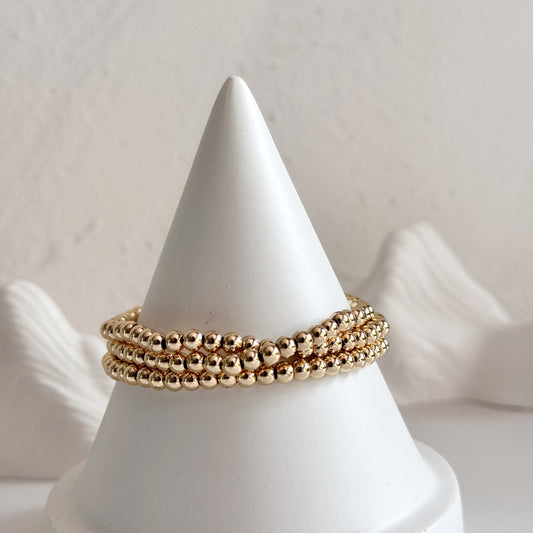 14K Gold-Plated Bracelet 4mm