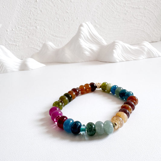 Tourmaline and Gold filled Bracelet