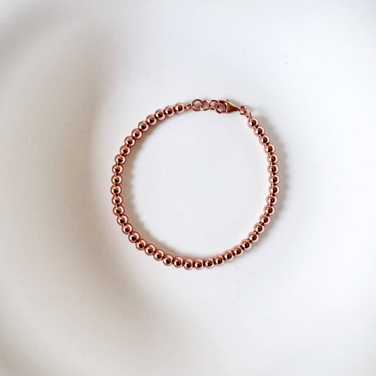 14K Rose Gold Filled Beads Bracelet