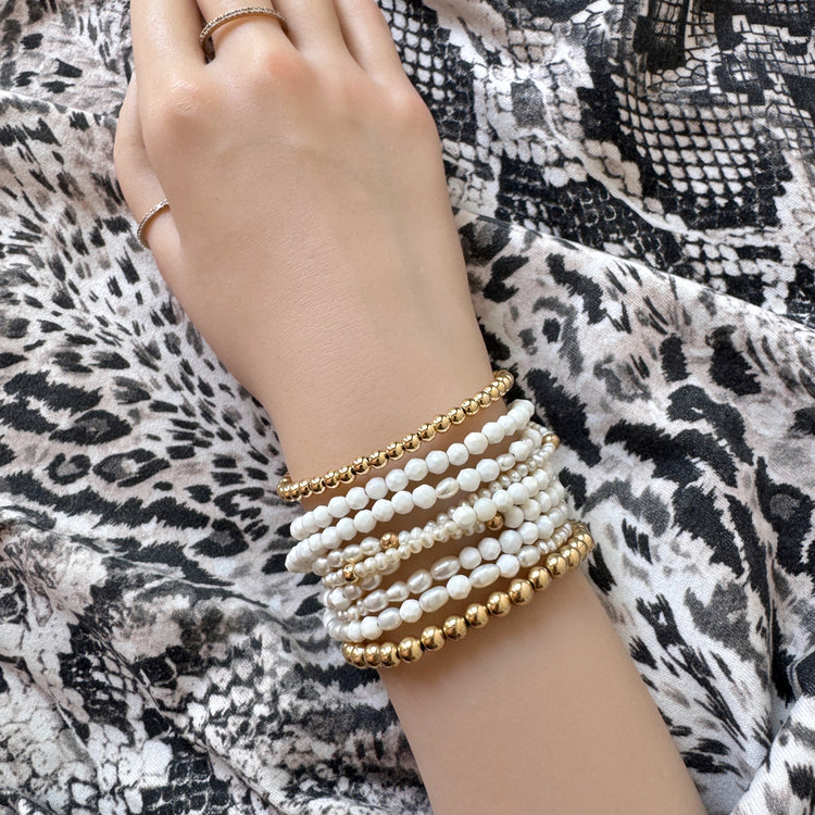 Pearl, Mother of Pearl and Gold Filled Bracelet