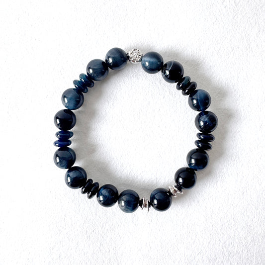 Midnight Hawk's Eye Artisan Bracelet