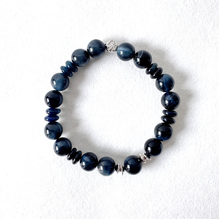 Midnight Hawk's Eye Artisan Bracelet