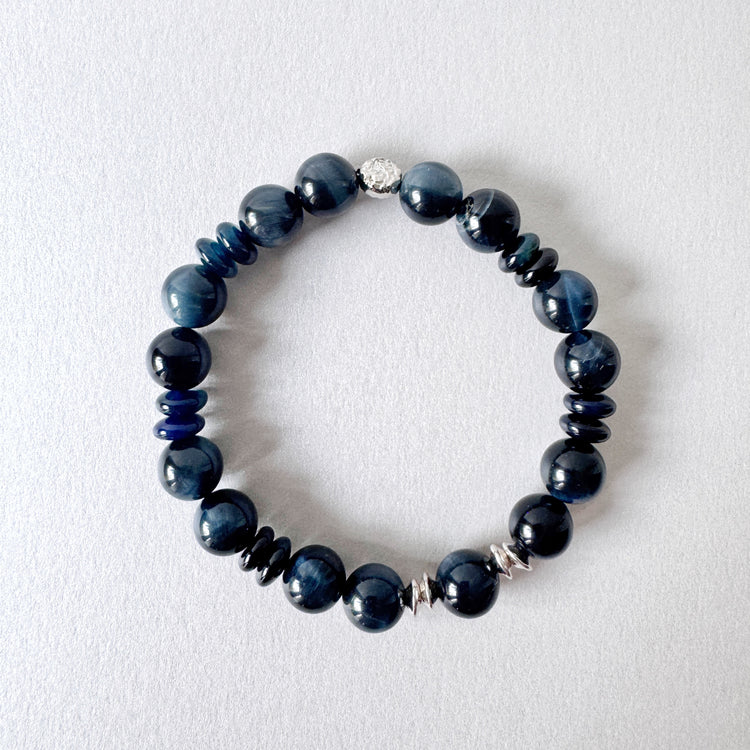 Midnight Hawk's Eye Artisan Bracelet