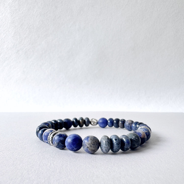 Sodalite and Sterling Silver Bracelet