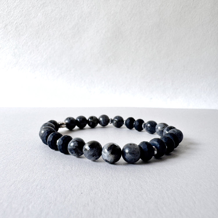 Larvikite and Onyx Bracelet