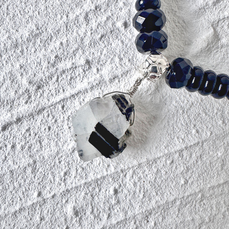 Black and Dragon Agate Bracelet