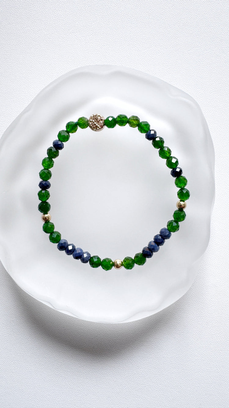 Diopside and Sapphire