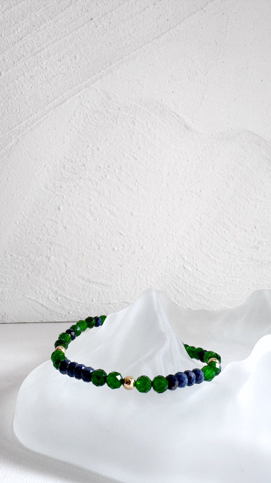 Diopside and Sapphire