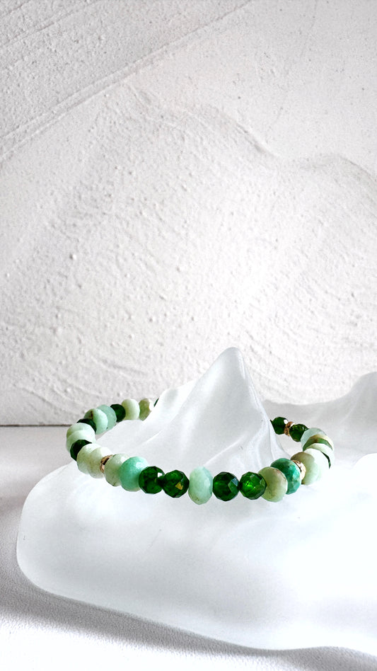 Chrysoprase and Diopside