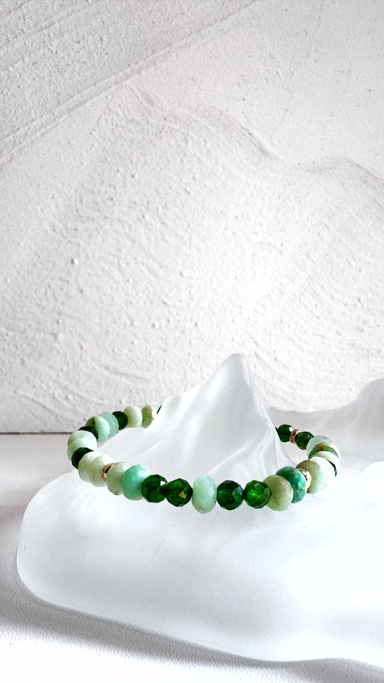 Chrysoprase and Diopside