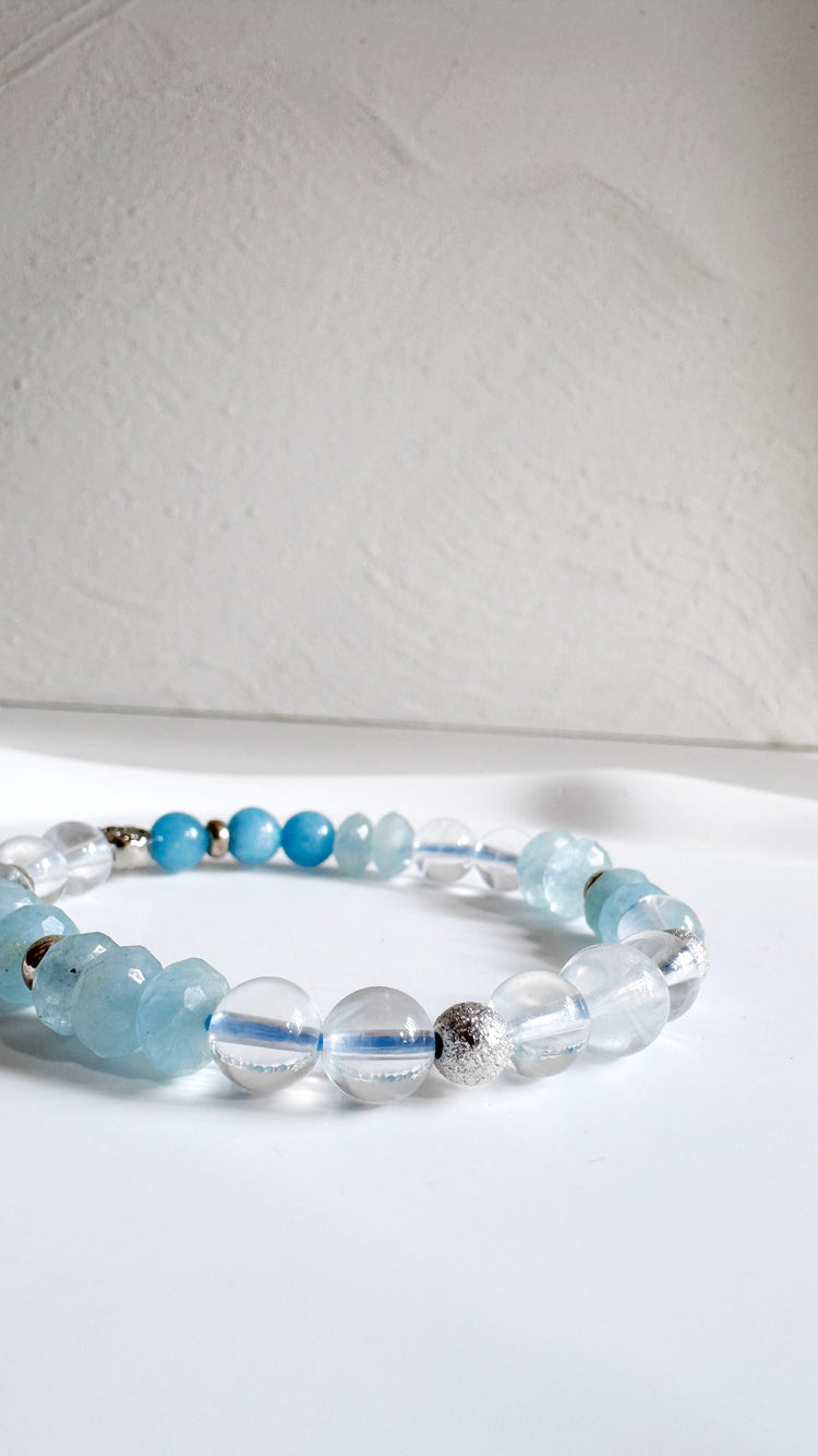 Aquamarine and Clear Quartz