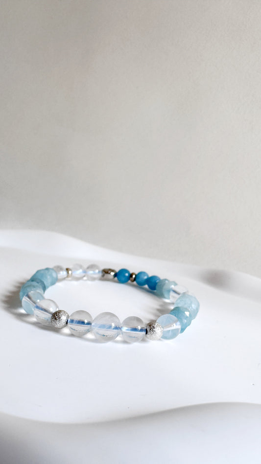 Aquamarine and Clear Quartz
