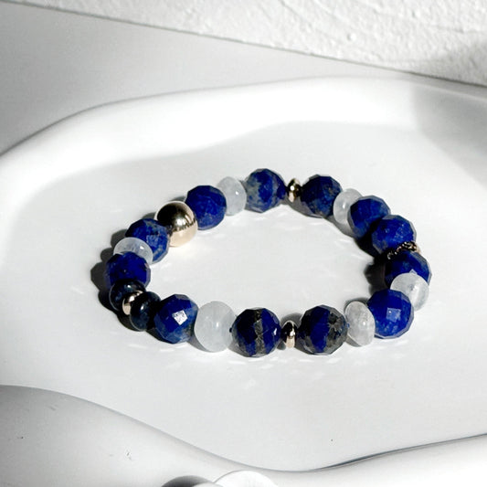 Lapis Lazuli and Moonstone Bracelet
