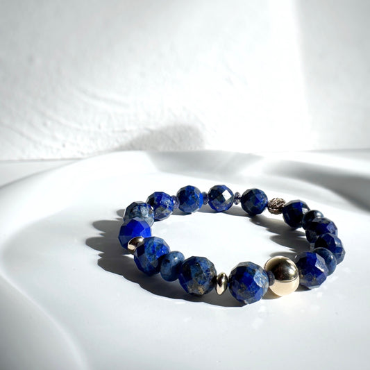 Lapis Lazuli and Iolite Bracelet